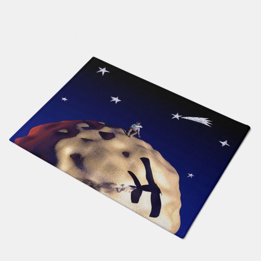 DIE KLEINE PRINCE Digital Art Door Mat Fußmatte (Schrägansicht)