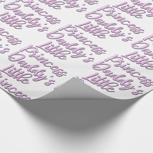 Die kleine Prinzessin des Vatis Geschenkpapier (Ecke)