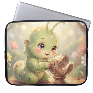 Die kleine Raupe auf ihrer magischen Reise 🐛✨ Laptopschutzhülle