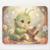 Die kleine Raupe auf ihrer magischen Reise 🐛✨ Mousepad (Vorne)