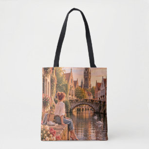 Die kleine Reisende Brügge Märchen-Schultertasche Tasche