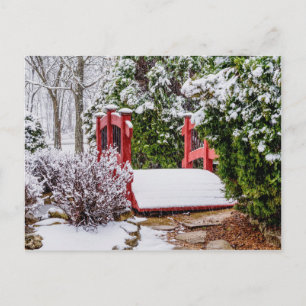 Die kleine rote Bridge-Blank-Postkarte Postkarte