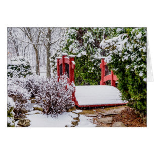 Die kleine rote Bridge-Grußkarte