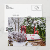 Die Kleine Rote Brücke Gute Besserung Postkarte (Vorne/Hinten)