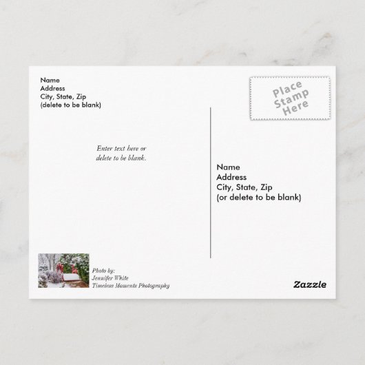 Die kleine rote Brücke wird bald gut. Postkarte (Rückseite)