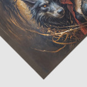 Die kleine rote Motorhaube Liebe den Wolf! Seidenpapier (Ausschnitt)