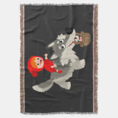 Die kleine rote Reithose und der Wolf Decke (Vorderseite Vertikal)