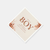 Die kleine, rustikale Blumenzettel Herbstdusche Serviette (Ecke)