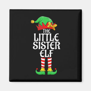Die kleine Schwester Elf Xmas passt zu Weihnachten Magnet