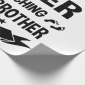 Die kleine Schwester kümmert sich um den großen Br Geschenkpapier (Ecke)