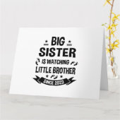 Die kleine Schwester kümmert sich um den großen Br Karte (Gelbe Blume)