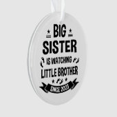 Die kleine Schwester kümmert sich um den großen Br Ornament (Vorderseite)