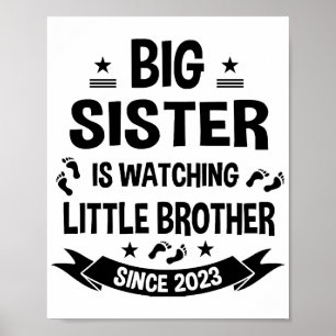 Die kleine Schwester kümmert sich um den großen Br Poster