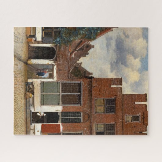 Die kleine Straße, Aussicht auf die Häuser in Delf Puzzle (Horizontal)