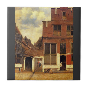 Die kleine Straße durch Johannes Vermeer Fliese