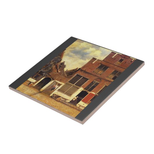Die kleine Straße durch Johannes Vermeer Fliese (Seite)