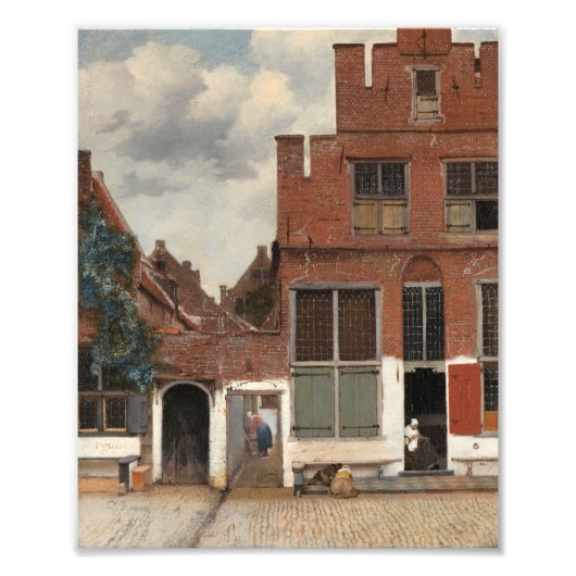 Die kleine Straße von Johannes Vermeer Fotodruck (Vorne)