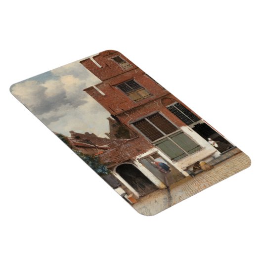 Die kleine Straße von Johannes Vermeer Magnet (Rechte Seite)