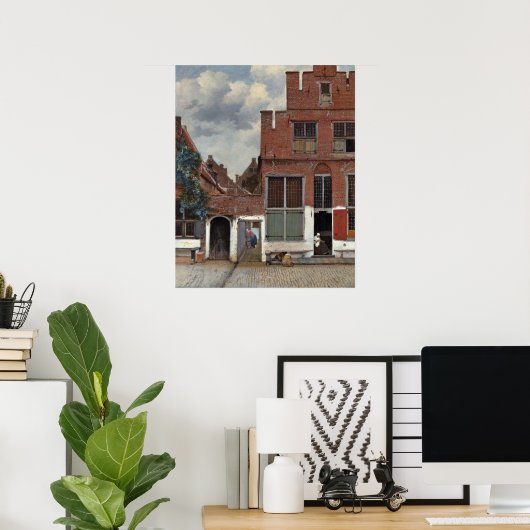 Die kleine Straße von Johannes Vermeer Poster (Heimbüro)