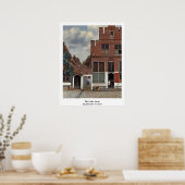 Die kleine Straße von Johannes Vermeer Poster (Küche)