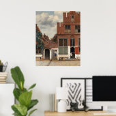 Die kleine Straße von Johannes Vermeer Poster (Heimbüro)