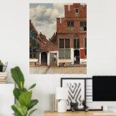 Die kleine Straße von Johannes Vermeer Poster (Heimbüro)