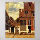 Die kleine Straße von Johannes Vermeer Poster (Vorne)