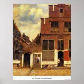 Die kleine Straße von Johannes Vermeer Poster (Vorne)
