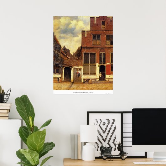 Die kleine Straße von Johannes Vermeer Poster (Heimbüro)