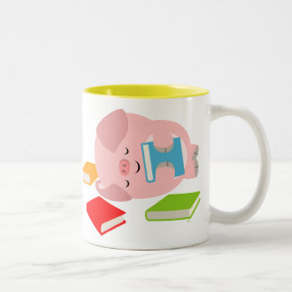 Die kleine Tasse des Buch-Liebhaber-(niedliches
