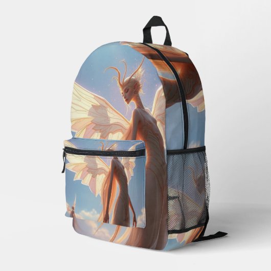 „Die kleine Zahnfee – Hüterin der Milchzähne“ Bedruckter Rucksack (Rückseitige Ecke Rechts)