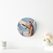 „Die kleine Zahnfee – Hüterin der Milchzähne“ Runde Wanduhr (Zuhause)