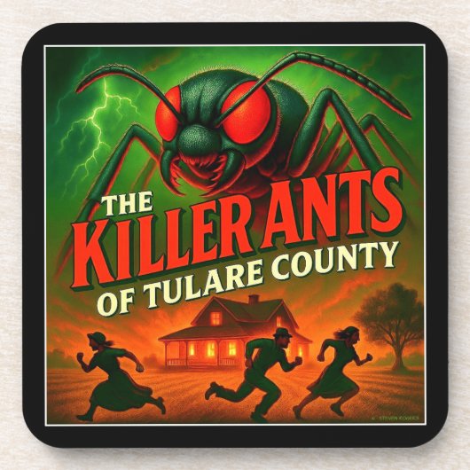 "DIE KLEINEN ANTEN DES TULARE LANDKREISES". SET VO GETRÄNKEUNTERSETZER (Vorderseite)