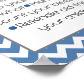 Die kleinen Anweisungen des Lebens in Navy Blue Poster (Ecke)