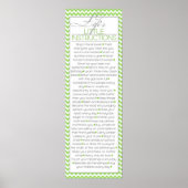 Die kleinen Anweisungen des Lebens lauern grün Poster (Vorne)