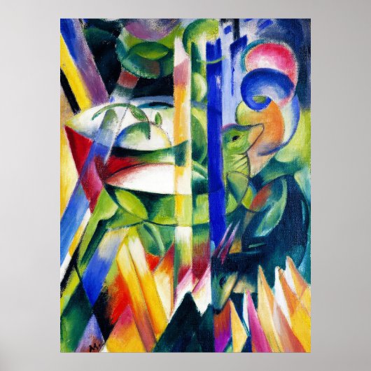 Die kleinen Bergziegen von Franz Marc Poster (Vorne)