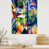 Die kleinen Bergziegen von Franz Marc Poster (Küche)