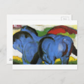 Die kleinen blauen Pferde von Franz Marc Postkarte (Vorne/Hinten)