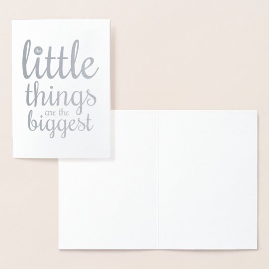 Die Kleinen Dinge sind die Größten | Blindkarte Folienkarte (Anzeige)
