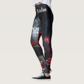 Die kleinen dunklen Elfen feiern Weihnachten Leggings (Links)