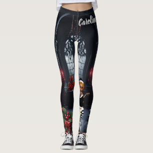 Die kleinen dunklen Elfen feiern Weihnachten Leggings