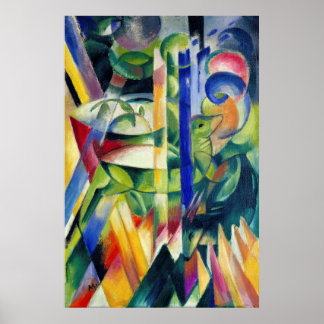 Die kleinen Gebirgsziegen, Franz Marc Poster