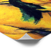 Die kleinen gelben Pferde von Franz Marc Poster (Ecke)