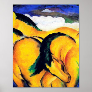 Die kleinen gelben Pferde von Franz Marc Poster