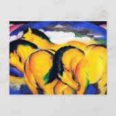 Die kleinen gelben Pferde von Franz Marc Postkarte (Vorderseite)