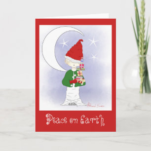 Die kleinen Helferkarten des Weihnachtsmanns Feiertagskarte