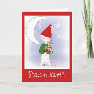Die kleinen Helferkarten des Weihnachtsmanns Feiertagskarte