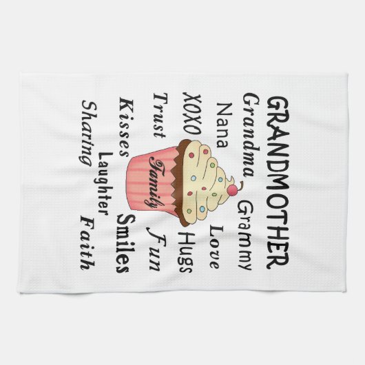 Die kleinen Kuchen der Großmutter für Großmütter Küchentuch (Horizontal)