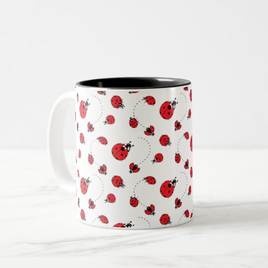 Die kleinen Ladybugs Zweifarbige Tasse (Vorderseite Links)