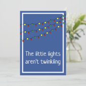 Die kleinen Lichter funkeln nicht Feiertagskarte (Stehend Vorderseite)